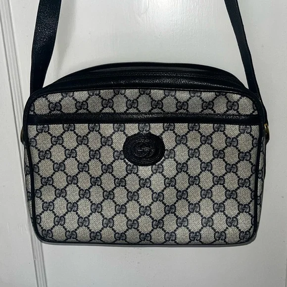 Gucci Blue and Cream Crossbody Bag - Picture 3 of 16